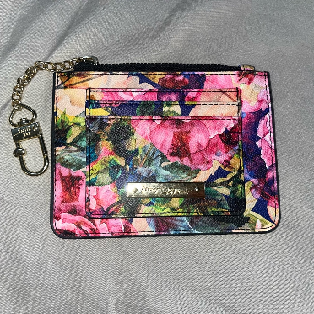 Betsey Johnson Floral Keychain Mini Wallet